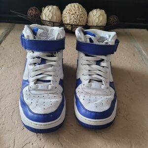 Size 7.5 Nike Air Force 1 Mid Military Blue Women's Sneakers